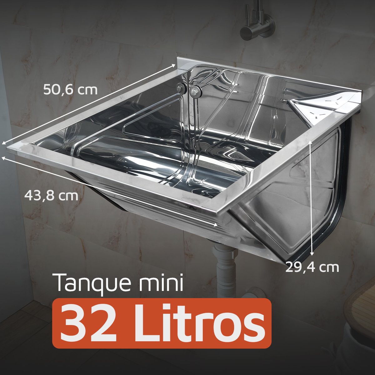 Tanque Mini 32 L - C/Suporte 438x506x294 Solo